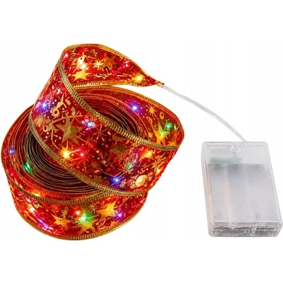 Verk 27712 LED světelná stuha na vánoční stromek 4 m, 40 LED, červená