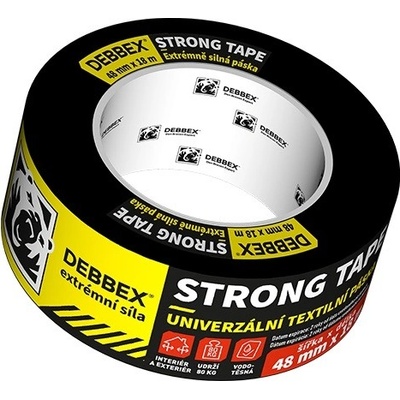 Den Braven Strong Debbex Extra silná textilní páska 48 mm x 18 m černá