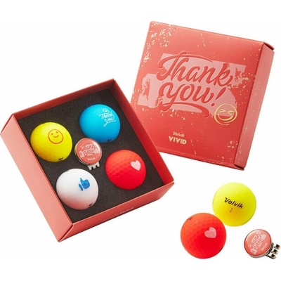 VOLVIK Gb thank you 4 balls + 1 ballmarker