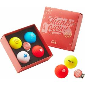 VOLVIK Gb thank you 4 balls + 1 ballmarker