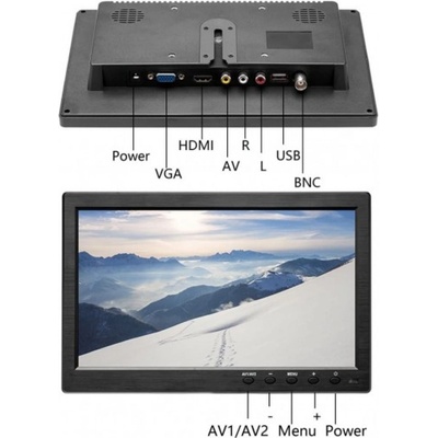 Smart Technology 10.1" LED Монитор Smart Technology M10, AV вход, HDMI вход, VGA ход, Дистанционно, DVD плейър (Smart Technology M10)