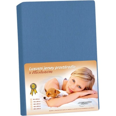 Bellatex Prostěradlo Jersey LUX Tmavě modré 90x200