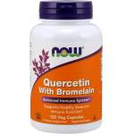 NOW NOW Quercetin & Bromelain, Кверцетин 800 мг, 120 растителни капсули