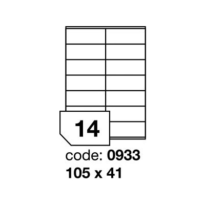 Rayfilm R0102.0933D odnímatelné etikety 105x41mm 300 listů