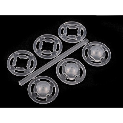 Prima-obchod Plastové patentky / stiskací knoflíky Ø7-15 mm, barva 15 mm transparent