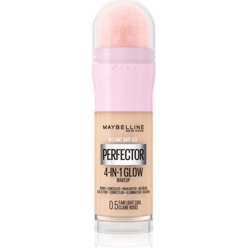 Maybelline Instant Age Rewind Perfector 4-in-1 Glow rozjasňující make-up pro přirozený vzhled odstín 0.5 Fair Light Cool 20 ml