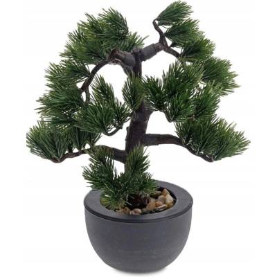 Stromek Bonsai stromek umělý 31 cm JEHLIČNATÝ v květináči Umělá květina do obýváku