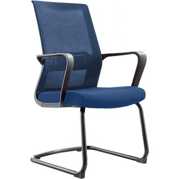 RFG Посетителски стол RFG Smart M, дамаска и меш, до 120 kg, тъмносиня седалка, (4010100325)