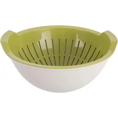 Cedník UH+miska ELA pr. 25 cm zelená