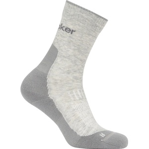 Icebreaker Мъжки туристически чорапи Icebreaker Merino Hike+ Light Crew Walking socks - Blizzard Hthr / Alloy - размер 42-44 (EU) (201-9225-0512)