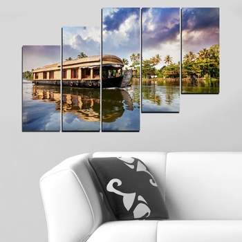 Vivid Home Картини пана Vivid Home от 5 части, Пейзаж, Канава, 110x65 см, 8-ма Форма №0023