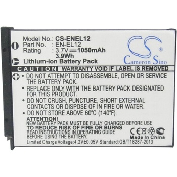 Cameron sino Батерия за апарат NIKON EN-EL12 Li-Ion 3.7V 1050mAh Cameron Sino (CS-ENEL12)
