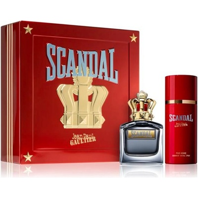 Jean Paul Gaultier Scandal Pour Homme Пълним Подаръчен комплект, Тоалетна вода 100ml + дезодорант 150ml, мъже