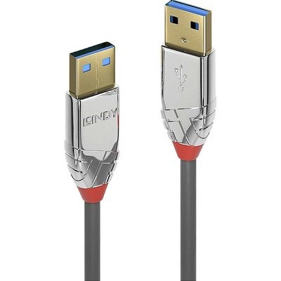 Lindy 36626 USB 3.2 Gen1 (USB 3.0 / USB 3.1 Gen1) USB-A zástrčka USB-A zástrčka 1m šedý