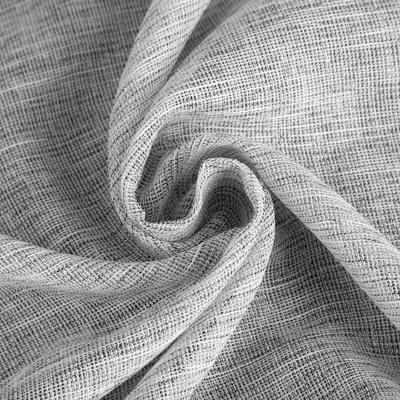 Eurofirany Oceľová záclona s očkami AMARI sivá Polyester 140x250 cm