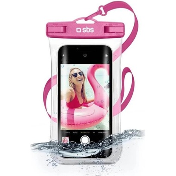 SBS Универсален водоустойчив калъф за смартфони до 6.8 инча - SBS Waterproof Universal Case IPX8 (розов) (2200793)