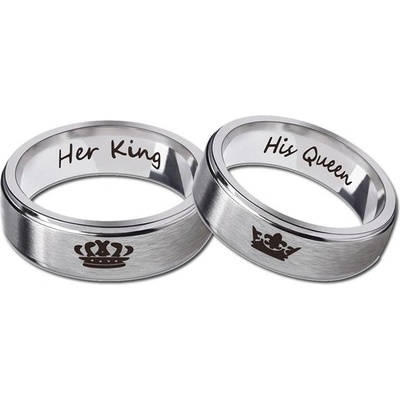 Blingstar pro páry Her King His Queen nerez ocel 1736