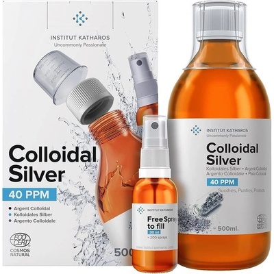 Institut Katharos Colloidal Silver Колоидно сребро, 40 PPM, 500 ml, Institut Katharos (985347 IK)