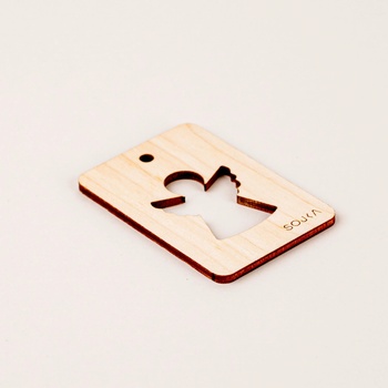 SOJKA Dřevěná vůně do auta - Anděl obrys