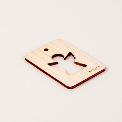 SOJKA Dřevěná vůně do auta - Anděl obrys