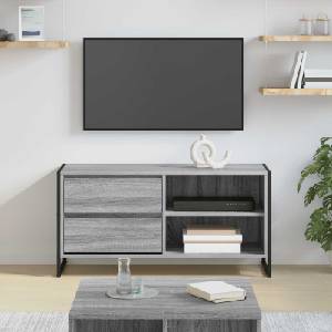 vidaXL ТВ шкаф 100 x 36 x 49, 5 см Сив Сонома Инженерна дървесина (886561)