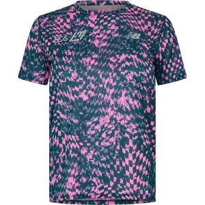 New Balance Фланелка с къс ръкав New Balance Women's Short Sleeve Performance Running Top - Pink Heat