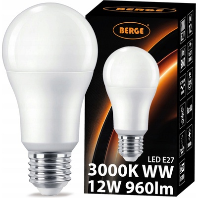 Berge LED žiarovka Milio E27 A60 12W 960Lm teplá biela