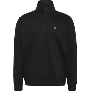 Tommy Hilfiger Mens Flag 1/4 Zip Fleece - Black BDS