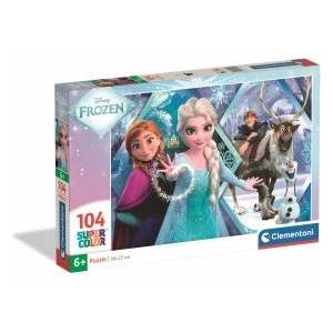Clementoni -CLE puzzle 104 SuperKolor Frozen 25045