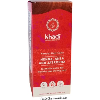 Khadi rostlinná barva na vlasy Henna & Amla & Jatropha 100 g