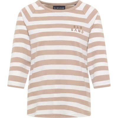 ELBSAND Дамска тениска ELBSAND Women's Celin T-Shirt - Camel / Bright White - размер XL (916-2676-0914)