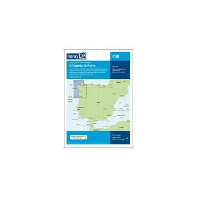 Imray Chart C48 - A Coruna to Porto Imray Sheet map folded