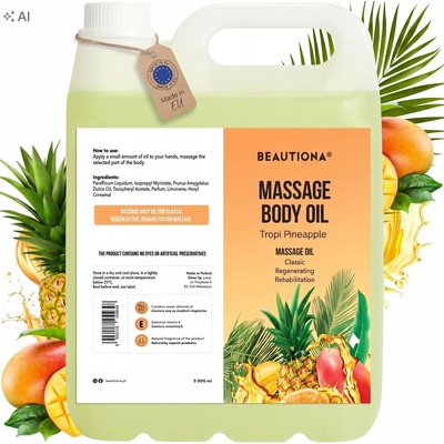 Beautiona Tropic Pineapple 5000 ml masážní olej