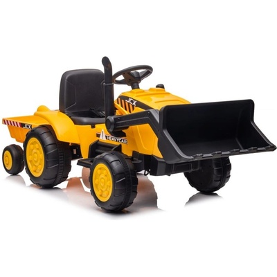 Lean Cars batériový traktor s prívesom S617 žltá