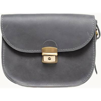 Zelma Kraft Lotyšský Ateliér AGLEA kožená crossbody kabelka BETA sivá