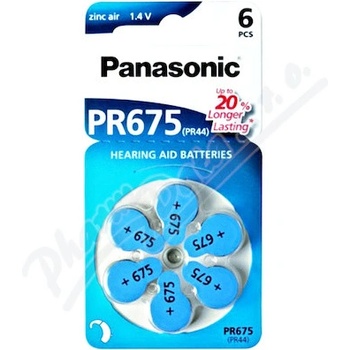 Panasonic baterie do naslouchadel 6ks PR675(PR44)