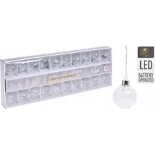 SKLENENÁ VIANOČNÁ GIRLANDA S BOMBER 20 LED 7M