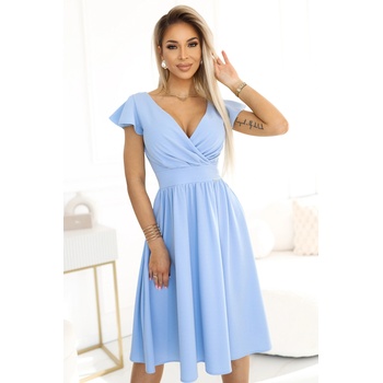 Numoco 425-12 Елегантна рокля в светлосин цвятnmc-2521 - Бял, размер xs