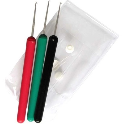 DUKO Pomůcky Sada 3ks kadeřnických háčků 0,75mm, 1mm a 1,25mm