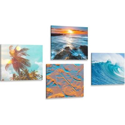 Set obrazů okouzlující mořská krajina - 4x 40x40