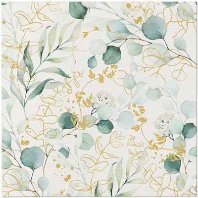 Airlaid AAND007400 SERVÍTKY 12ks Golden Eucalyptus 40x40cm