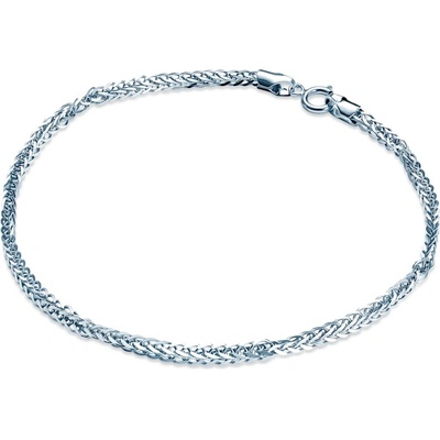 SAVICKI Гривна Savicki 0.9 мм: 585 бяло злато, лисича опашка