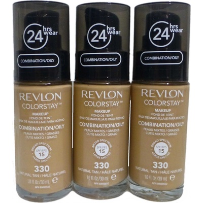 Revlon Professional Colorstay make-up Combination Oily Skin Make-up pre zmiešanú až mastnú pleť s pumpičkou 330 Natural Tan 30 ml