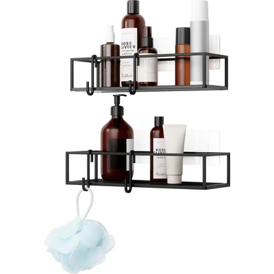 Umbra hk ltd (Канада) Комплект от 2 бр. стенни органайзери за баня umbra cubiko - цвят черен (umbra 1018615-040)