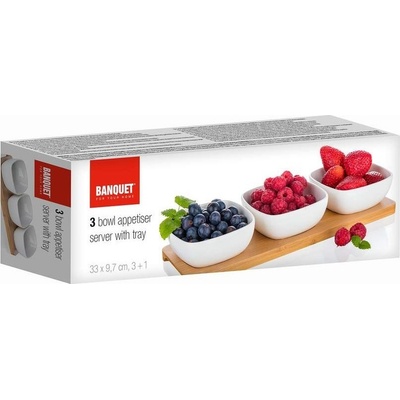 Banquet Sada misek Brillante Bamboo 33x9,7 x 4,7 cm 3 + 1 ks