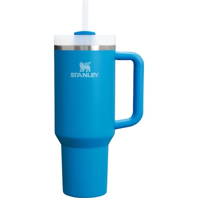 STANLEY 1913 Quencher H2.0 Flowstate Drinking Bottle with Straw 1.2L - Thermo Mug Cools Up to 11 Hours, 48 Ice Cooled - Thermos Bottle BPA Free Stainless Steel - Azure - 10-11824-268