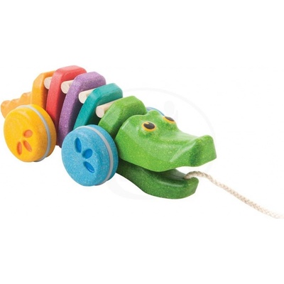 Plan Toys tancujúci krokodíl dúhový