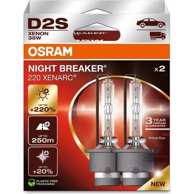 Osram D2S XENARC NIGHT BREAKER 220% 66240XN2-2HB 12/24V
