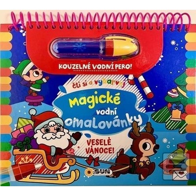 Veselé Vánoce Čti a vybarvuj Magické vodní omalovánky SUN