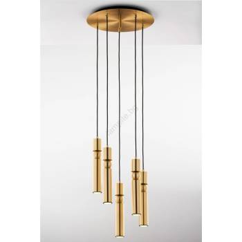 JUPITER 2020 - Пендел ALAS 5xGU10/10W/230V златист (10702020)